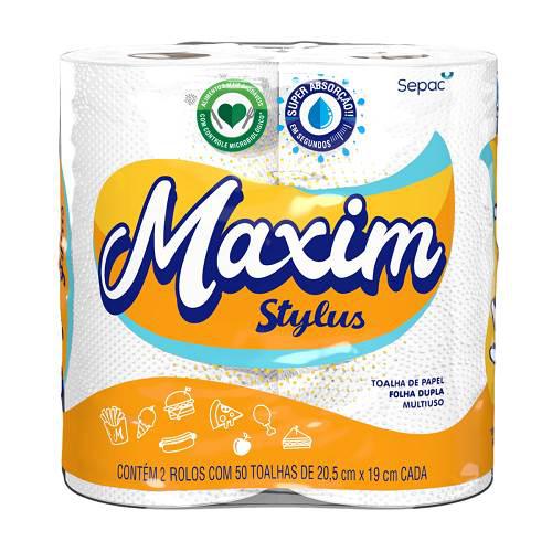 PAPEL TOALHA MAXIM C/2 50F ROLO