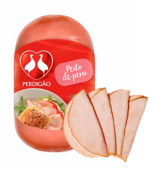 PEITO DE PERU PERDIGÃO DEFUMADO FATIADO KG