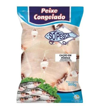 CAÇÃO EM POSTAS CONGELADO SÓ PESCA 500G