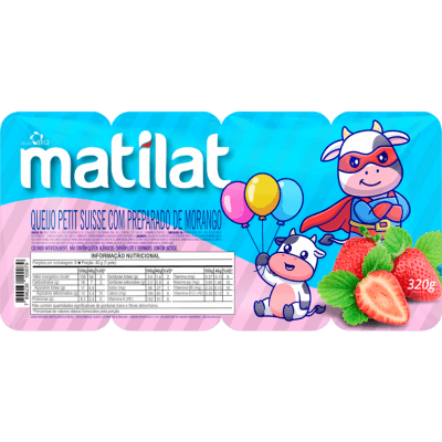 PETIT SUISSE MATILAT MORANGO 320G
