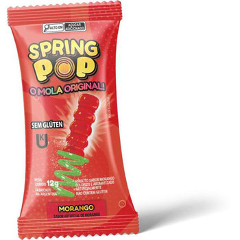 PIRULITO SPRING POP 12G MORANGO