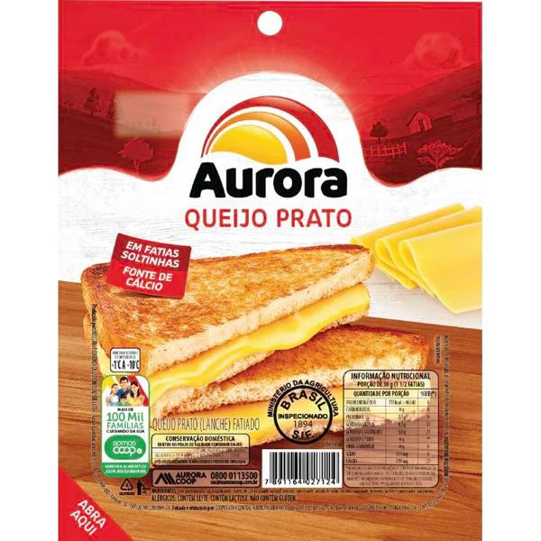 QUEIJO PRATO FATIADO AURORA 150G