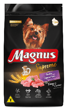 RAÇÃO MAGNUS SUPREME ADULTO PEQUENO PORTE FRANGO E CEREAIS 1KG