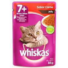 RACAO WHISKAS JELLY 7+ 85G CARNE