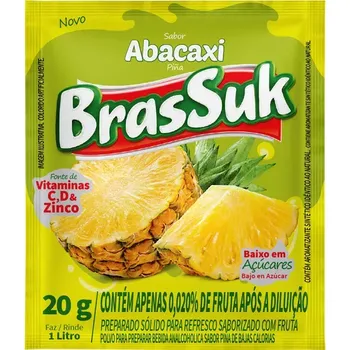 REFRESCO EM PÓ BRASSUK SABOR ABACAXI 20G