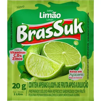REFRESCO EM PÓ BRASSUK SABOR LIMÃO 20G