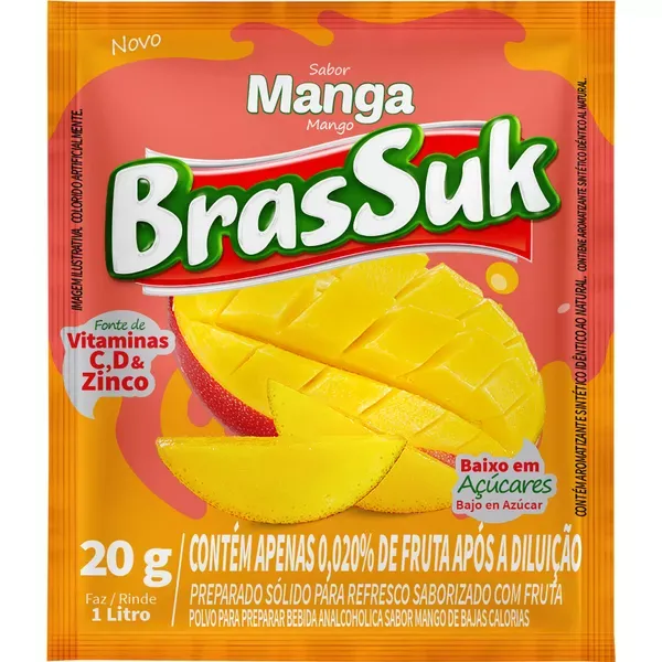 REFRESCO EM PÓ BRASSUK SABOR MANGA 20G