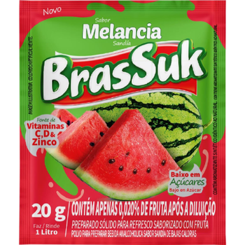 REFRESCO EM PÓ BRASSUK SABOR MELANCIA 20G