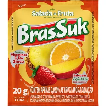 REFRESCO EM PÓ BRASSUK SABOR SALADA DE FRUTAS 20G