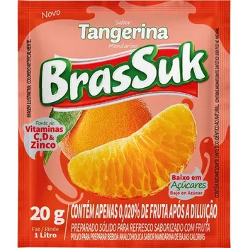 REFRESCO EM PÓ BRASSUK SABOR TANGERINA 20G