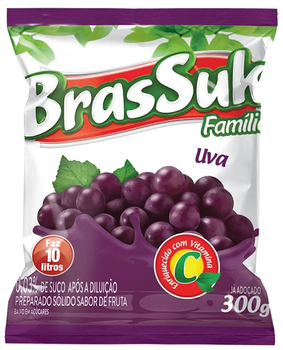 REFRESCO EM PÓ BRASSUK SABOR UVA 300G