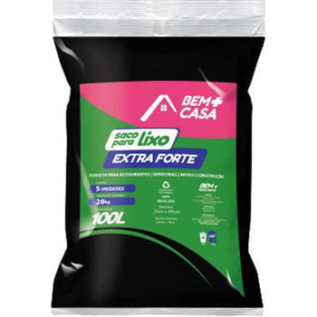 SACO LIXO BEM+CASA 100L C/5 EXT FOR