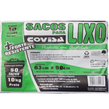 SACO LIXO COVISA 50L