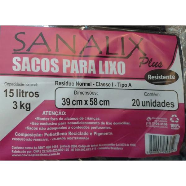 SACO LIXO SANALIX 15L
