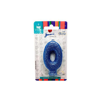 VELA JUNCO N0 C/1 AZUL GLITTER