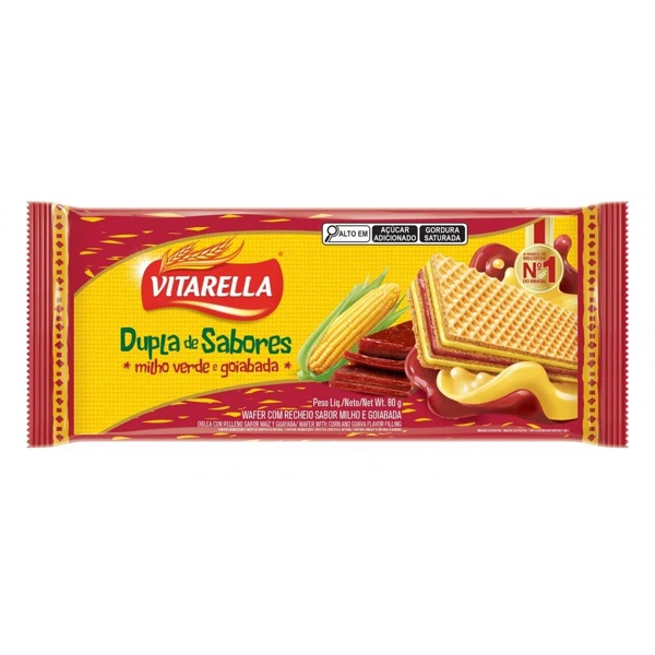 Wafer Vitarella 80g Milho Goiabada--Vitarella
