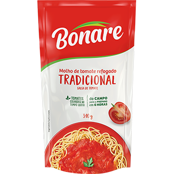 Molho Tomate Bonare 340g Trad Sc