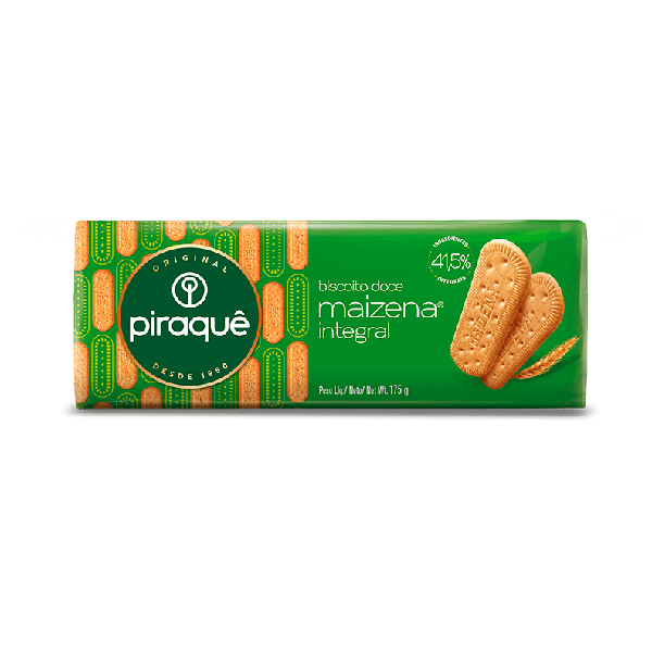 Bisc Piraque Maizena Integral 175g