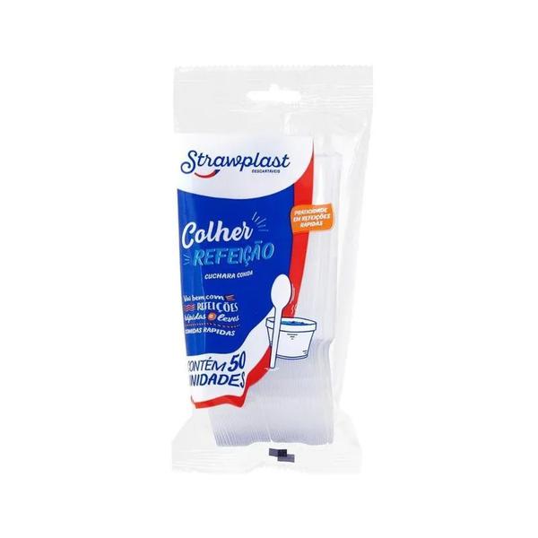 Colher Desc Strawplast Reforcada 50un