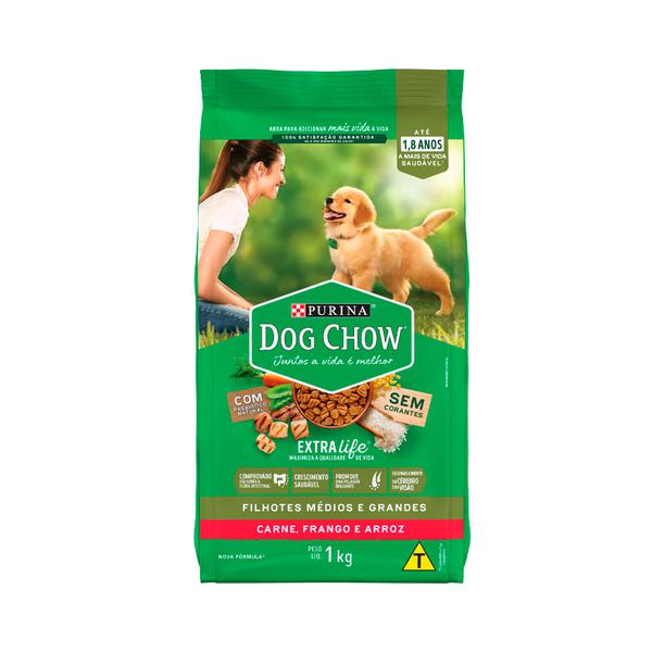 Racao Dog Chow 1kg Filhotes Racas Med/Gr