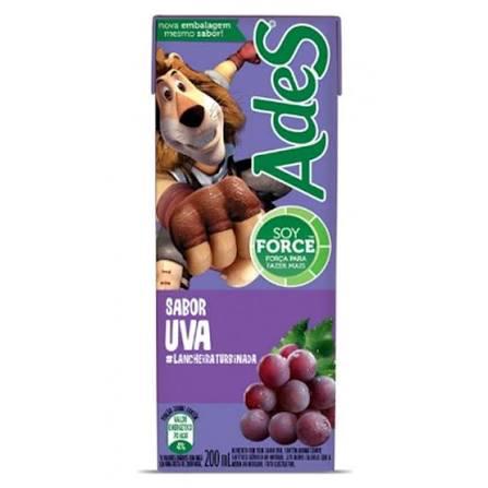 ALIMENTO COM SOJA ADES TP 200ML TRAD.UVA