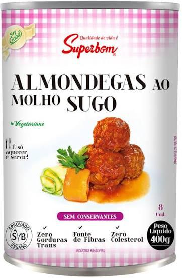 ALMONDEGA VEGETAL SUPERBOM LT 400G AO SUGO
