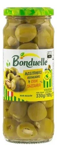 AZEITONA BONDUELLE VD 330G VERDE RECH CASTANHA