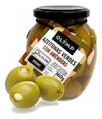 AZEITONAS OLYMP 200G VERDES RECH.AMENDOAS