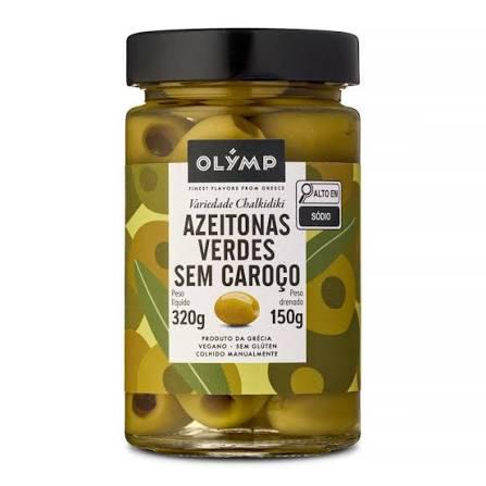 AZEITONAS OLYMP JUMBO 150G VERDES S/CAROCO
