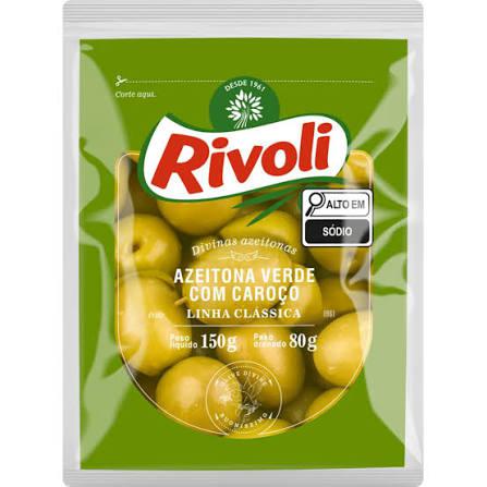 AZEITONAS RIVOLI SACHET 80G VERDE C/CAROCO