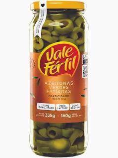 AZEITONAS VALE FERTIL VD 160G VERDES FATIADAS