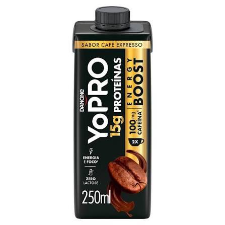 BEBIDA LACTEA YOPRO 15G UHT 250ML ENERGY BOOST CAFE