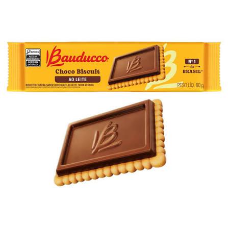BISC.BAUDUCCO CHOCO BISCUIT 80G AO LEITE