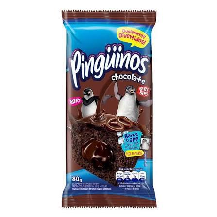 BOLINHO PINGUINOS 80G TRIPLO CHOCOLATE