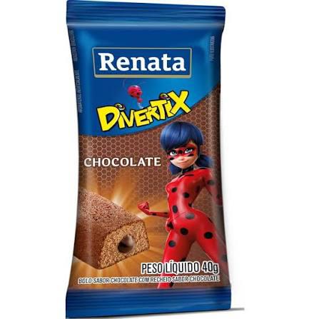BOLINHO RENATA INFANTIL 40G CHOCOLATE/CHOCOLATE