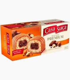 BOLO CASA SUICA PREMIUM CX 270G AVELAS E CHOC.