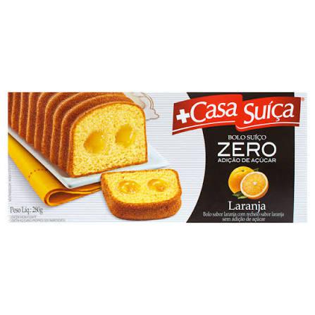 BOLO CASA SUICA ZERO CX 280G LARANJA