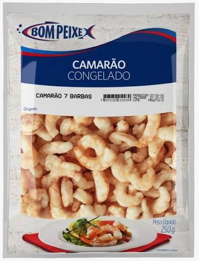 CAMARAO BOM PEIXE 250G SETE BARBAS DESCASCADO