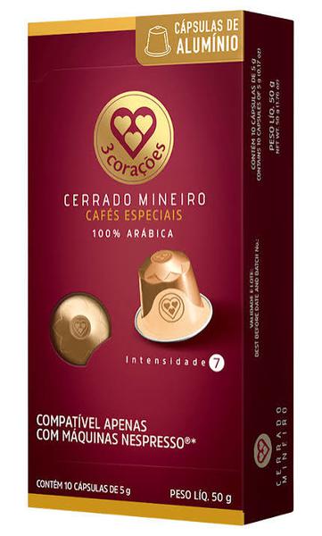 CAPSULA P/CAFE EXPRESSO 3 CORACOES 50G CERRADO MINEIRO