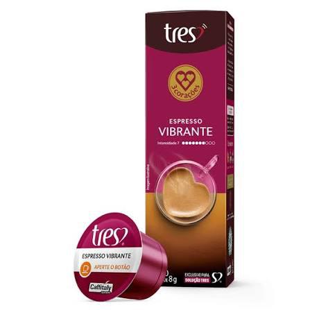 CAPSULA P/CAFE EXPRESSO 3 CORACOES 80G VIBRANTE C/10UN CAPS