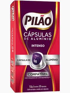 CAPSULAS P/CAFE PILAO 52G LUNGO 08 C/10UN CAPS.