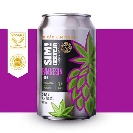CERVEJA SIM! LT 350ML S/ALCOOL AMNESIA IPA