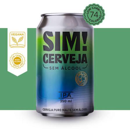 CERVEJA SIM! LT 350ML S/ALCOOL IPA