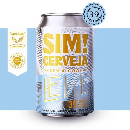 CERVEJA SIM! LT 350ML S/ALCOOL LEVE PILSEN