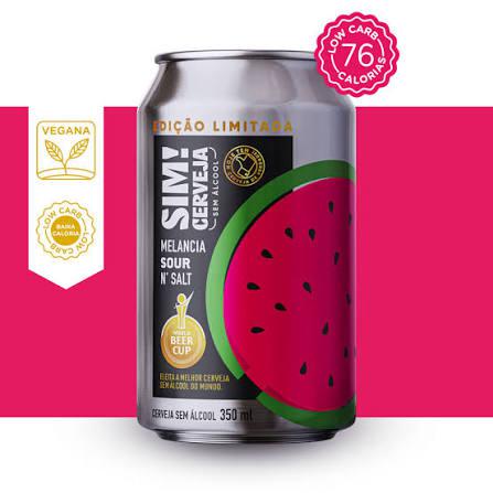 CERVEJA SIM! LT 350ML S/ALCOOL MELANCIA SOUR SALT