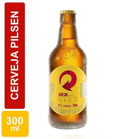 CERVEJA SKOL VD 300ML PILSEN