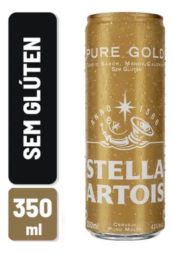 CERVEJA STELLA ARTOIS LT 350ML PURE GOLD SEM GLUTEN