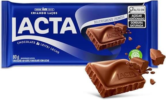 CHOC.LACTA BARRA 80G AO LEITE