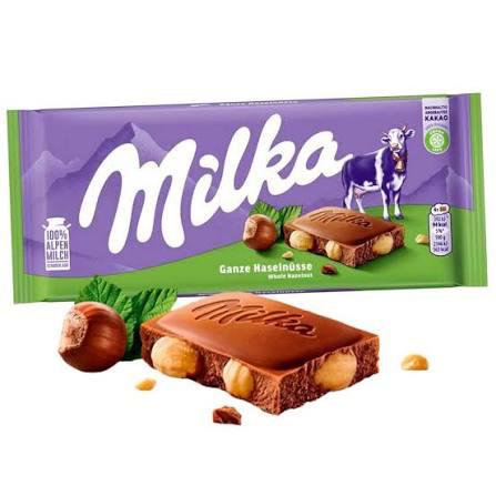 CHOC.MILKA BARRA 80G HAZELNUTS