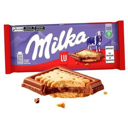 CHOC.MILKA BARRA 87G LU COM BISCOITO